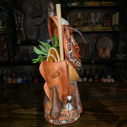 Danielle Mann's "Headhunter Trophy" - Ceramic Tiki Mug - Ready to Ship! (FREE Shipping in U.S.)