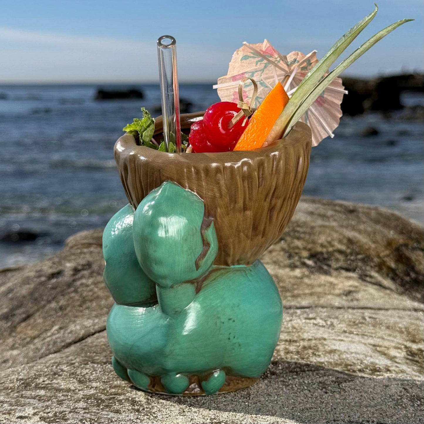 Tiki tOny's Blue King Coconut - Ceramic Tiki Mug -  Limited Edition of 250 - Ready to Ship! (FREE Shipping in U.S.)