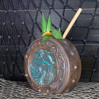 DIVE! DIVE! DIVE!  Sunset Edition - Ceramic Tiki Mug, sculpt by Thor - Ready to Ship! (FREE SHIPPING in U.S.)