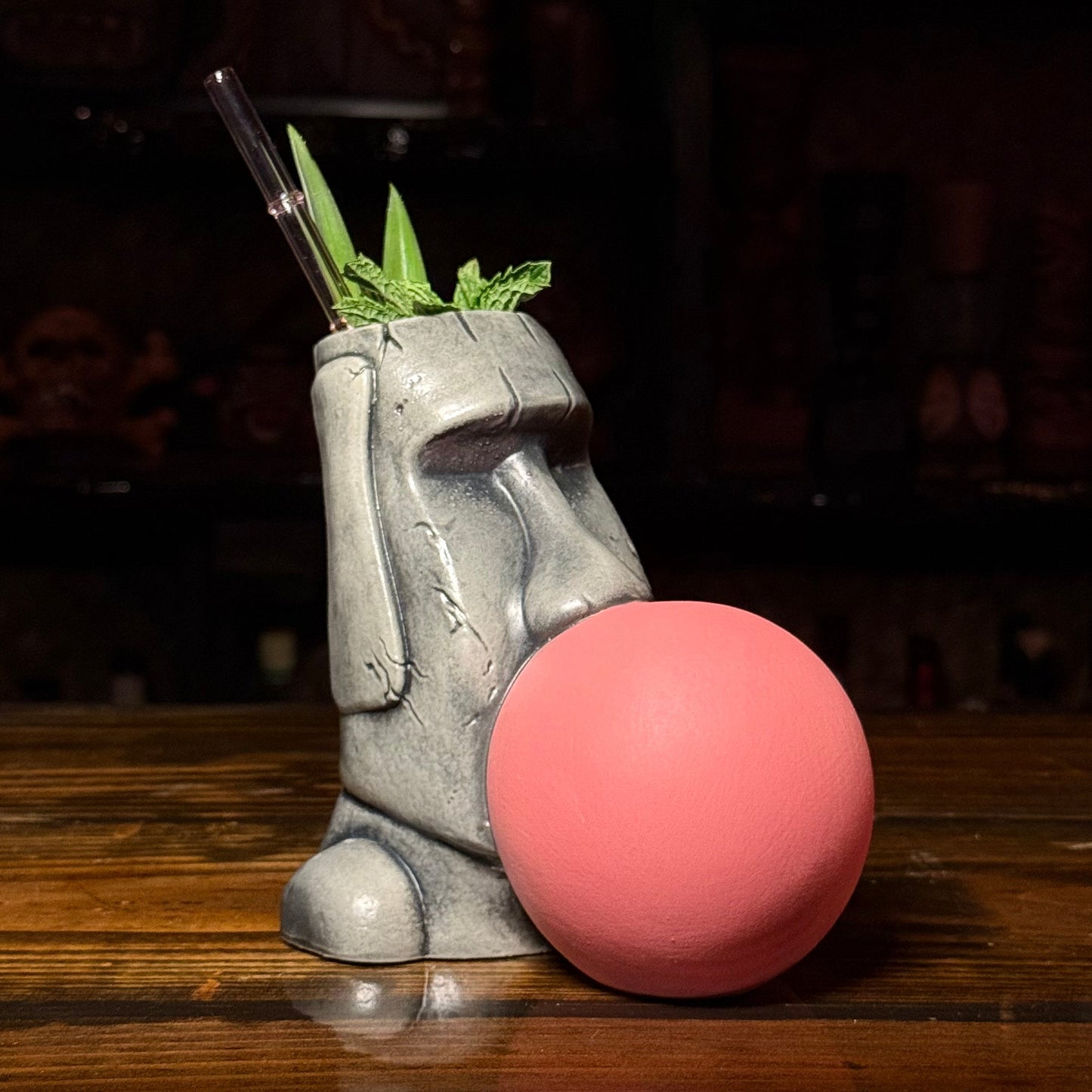 Yum Yum Gum Gum ceramic (Dark Bubble) Tiki Mug - Limited Release of 150 - Made in USA - Ready to Ship