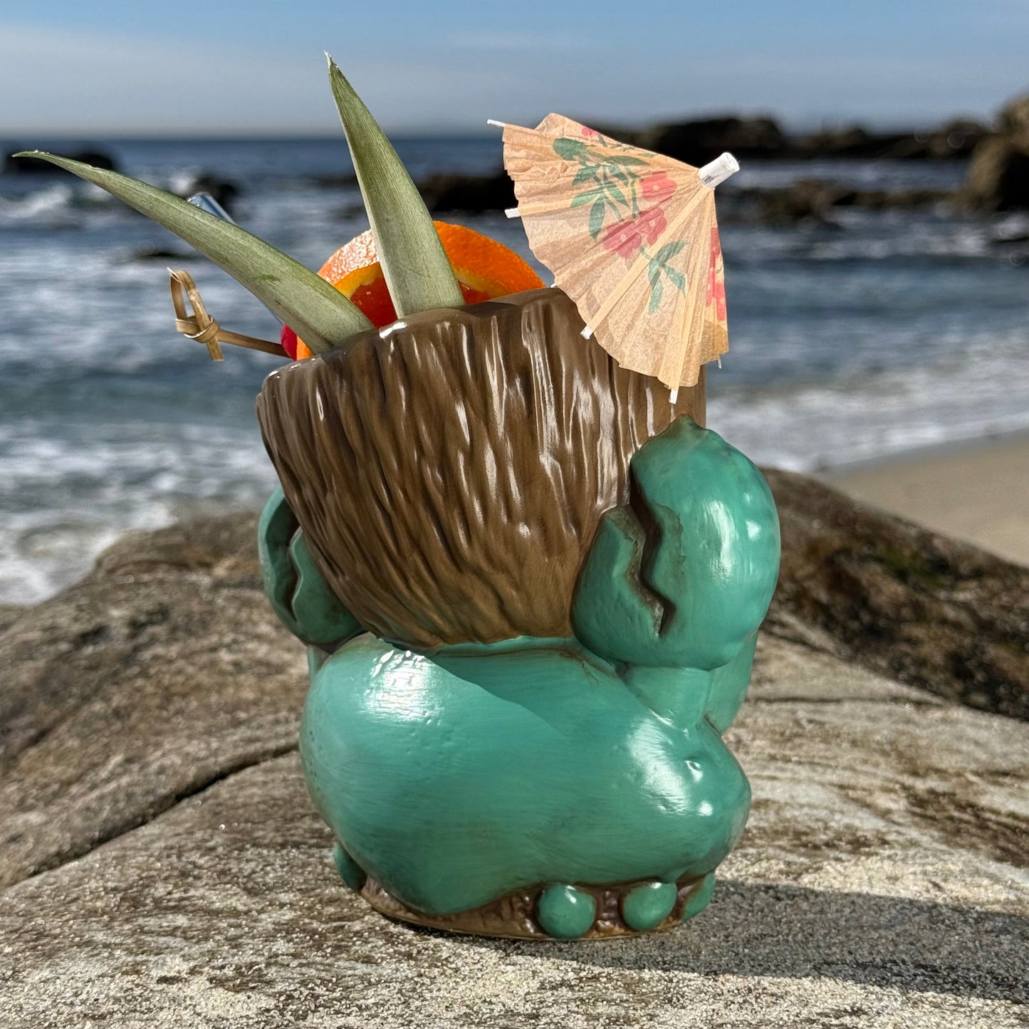 Tiki tOny's Blue King Coconut - Ceramic Tiki Mug -  Limited Edition of 250 - Ready to Ship! (FREE Shipping in U.S.)
