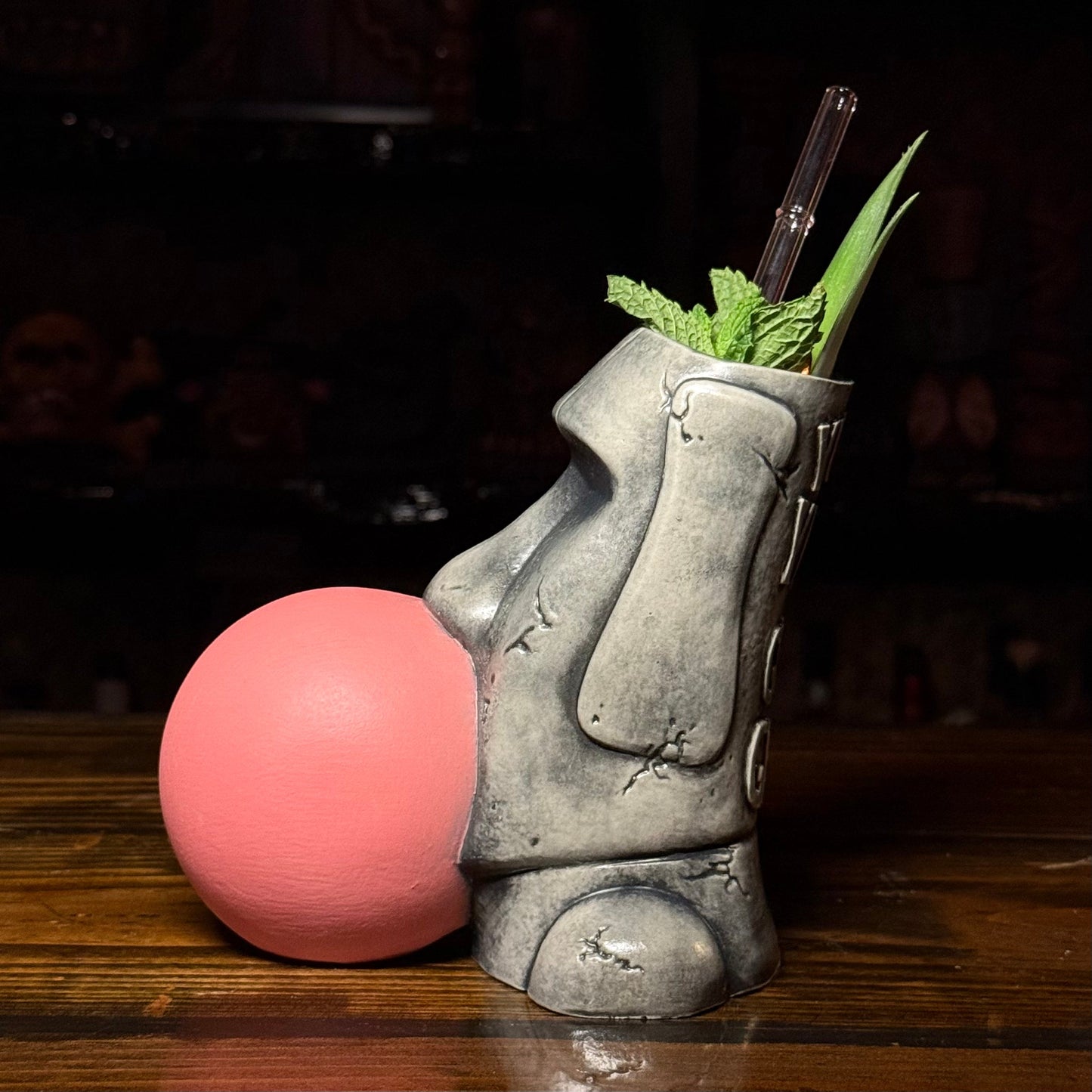 Yum Yum Gum Gum ceramic (Dark Bubble) Tiki Mug - Limited Release of 150 - Made in USA - Ready to Ship