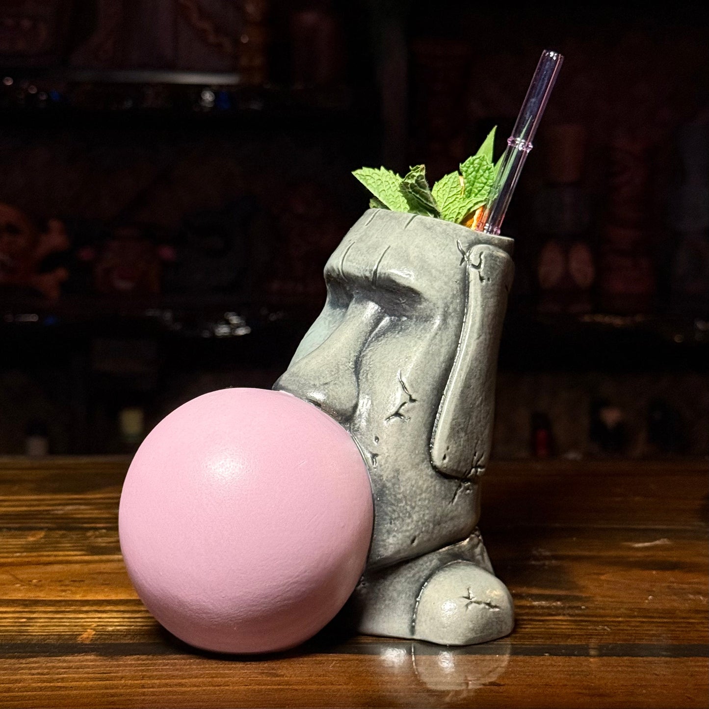 Yum Yum Gum Gum ceramic (Light Bubble) Tiki Mug - Limited Release of 150 - Made in USA - Ready to Ship