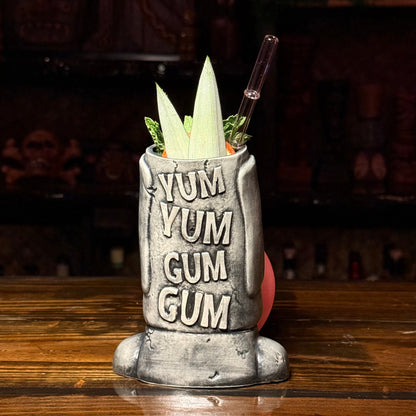 Yum Yum Gum Gum ceramic (Dark Bubble) Tiki Mug - Limited Release of 150 - Made in USA - Ready to Ship