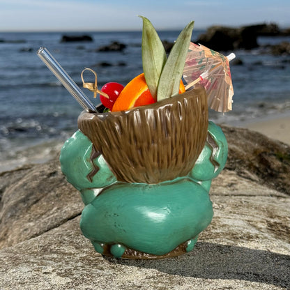 Tiki tOny's Blue King Coconut - Ceramic Tiki Mug -  Limited Edition of 250 - Ready to Ship! (FREE Shipping in U.S.)