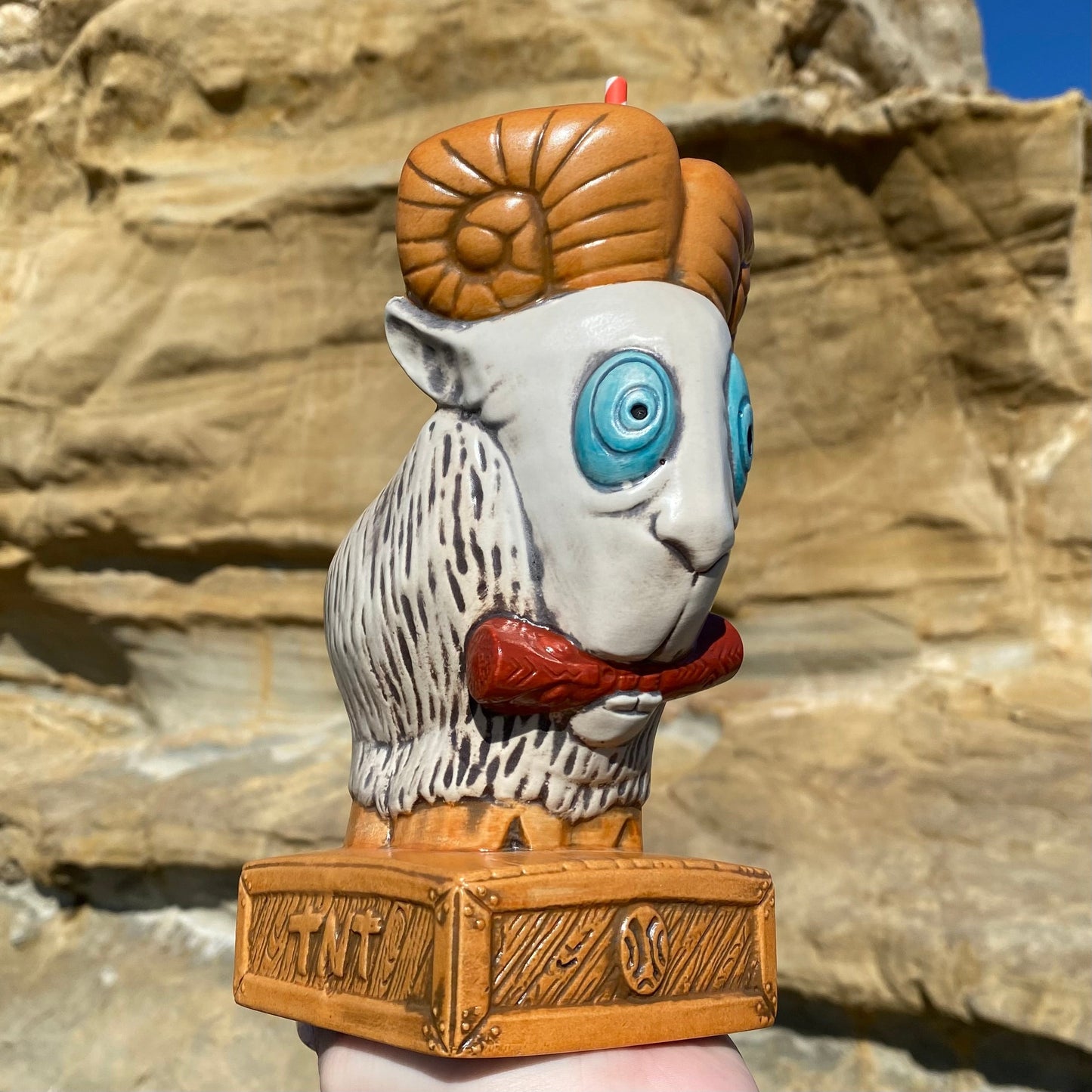 Tiki tOny's KAO POW The Thunder Goat Tiki Mug (Whoopsies), sculpted by Thor - Ready to Ship! (FREE SHIPPING in U.S.)