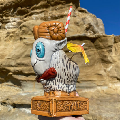 Tiki tOny's KAO POW The Thunder Goat Tiki Mug (Whoopsies), sculpted by Thor - Ready to Ship! (FREE SHIPPING in U.S.)