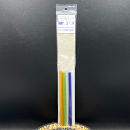 Surfside Sips Set of Five Glass Straws