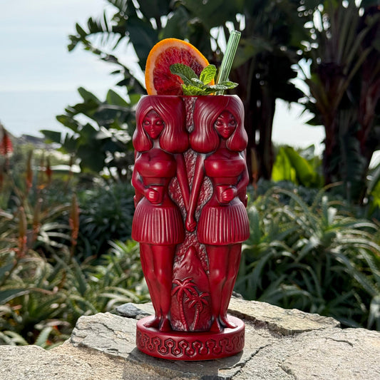 Jeff Granito's RedRum- Ceramic Tiki Mug - Dark Red Rum - Ready to Ship! (FREE Shipping in U.S.)