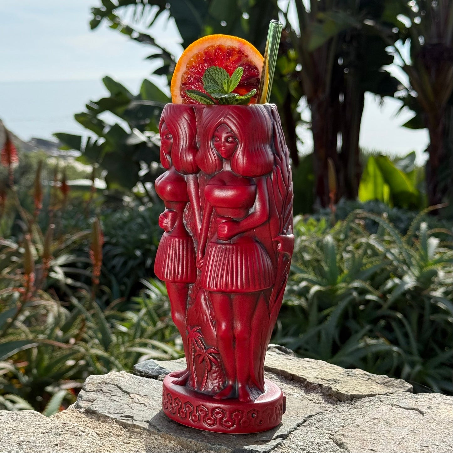 Jeff Granito's RedRum- Ceramic Tiki Mug - Dark Red Rum - Ready to Ship! (FREE Shipping in U.S.)