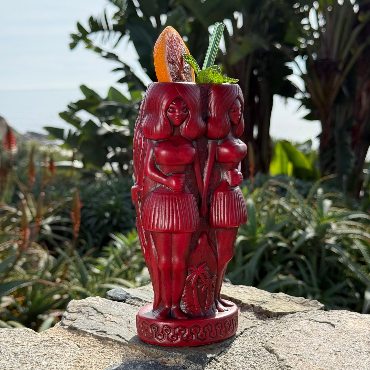Jeff Granito's RedRum- Ceramic Tiki Mug - Dark Red Rum - Ready to Ship! (FREE Shipping in U.S.)