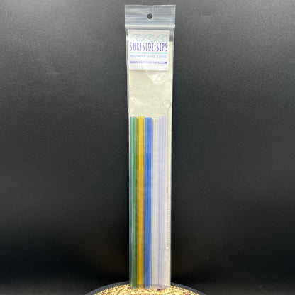 Surfside Sips Set of Five Glass Straws