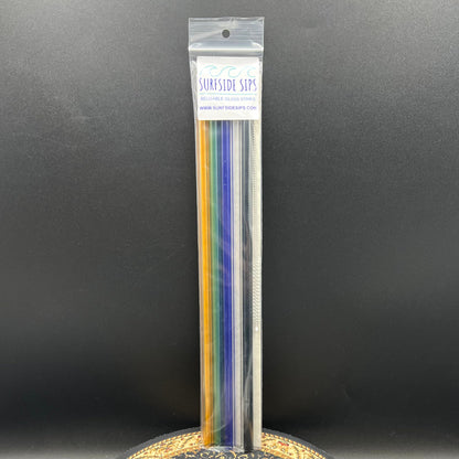 Surfside Sips Set of Five Glass Straws