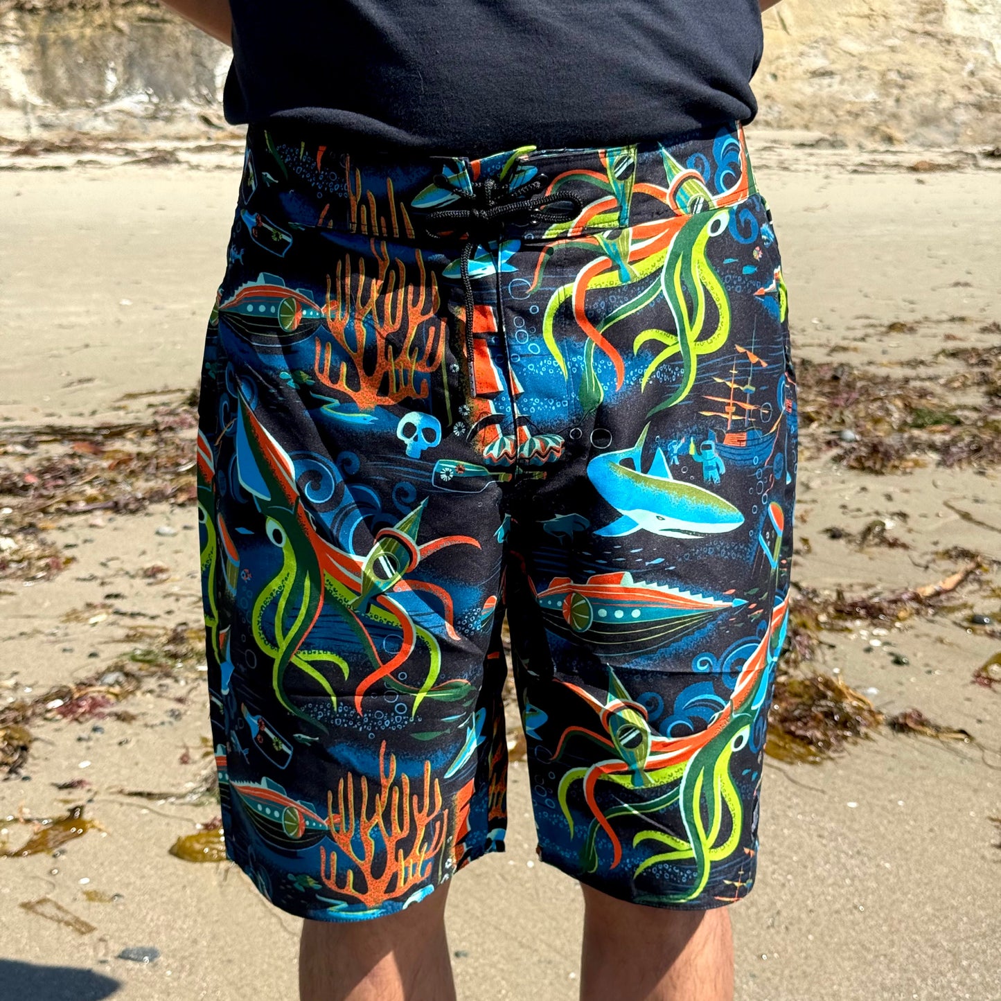 Jeff Granito's '20,000 Fears Under The Sea' Board Shorts - Ready to Ship!