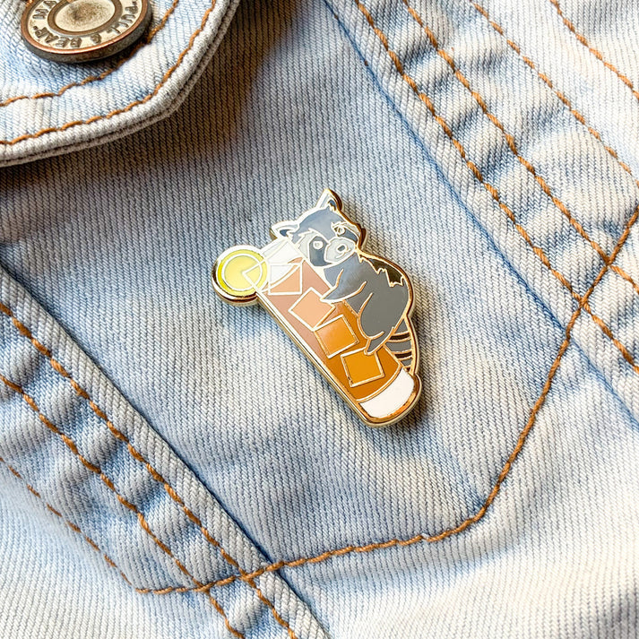 Trash Panda Iced Tea Pin