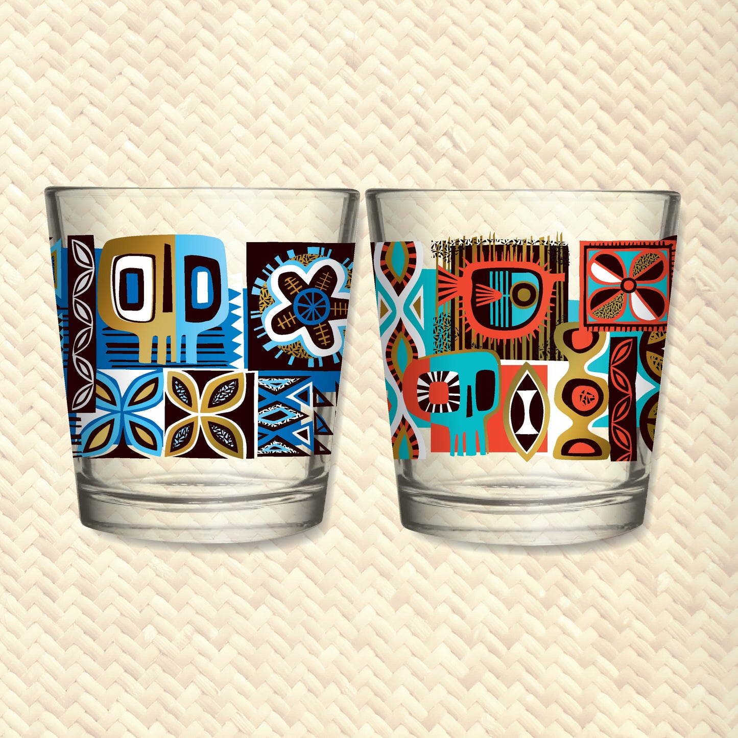 Jeff Granito's 'Geo Kapa' Mai Tai Cocktail Glass (1) - Ready to Ship!