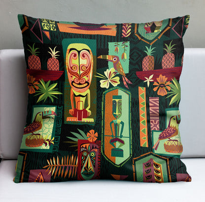 TikiLand Trading Co.'s 'Gateway to Tiki' Pillow Cover - Ready to Ship! (FREE SHIPPING in U.S.)