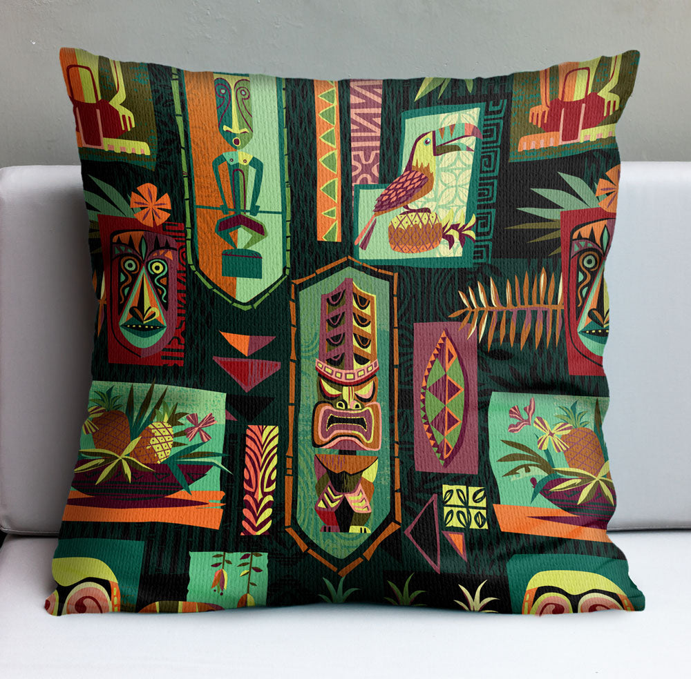 TikiLand Trading Co.'s 'Gateway to Tiki' Pillow Cover - Ready to Ship! (FREE SHIPPING in U.S.)