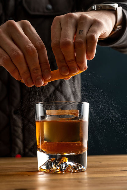 Foundation Glass | Weighted Mountain Base Old Fashioned Glasses - 10-ounce, Set of 2