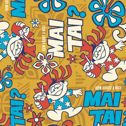 Jeff Granito's 'How About a Mai Tai?' Modern Fit with Flex Button-Up Shirt - Unisex - Ready to Ship! (FREE SHIPPING in U.S.)