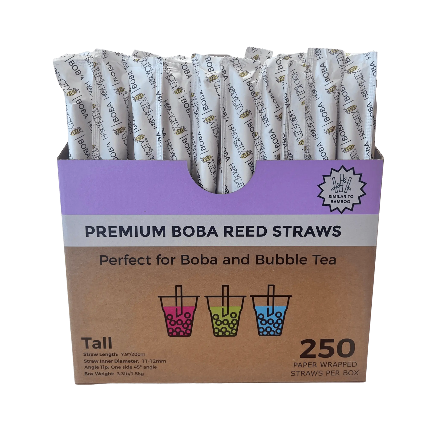 7.9" Wrapped Boba Reed Straws