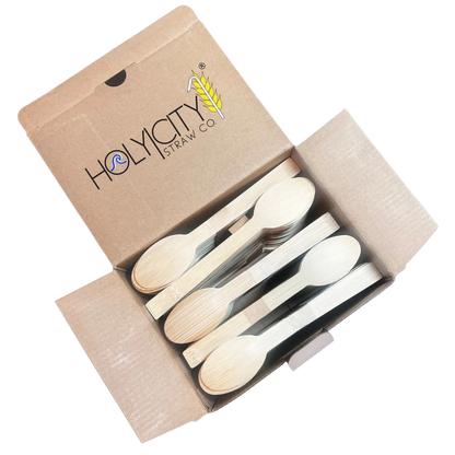 5.5" Bamboo Dessert Spoons