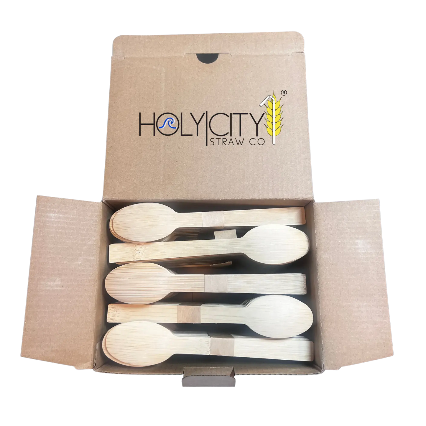 5.5" Bamboo Dessert Spoons