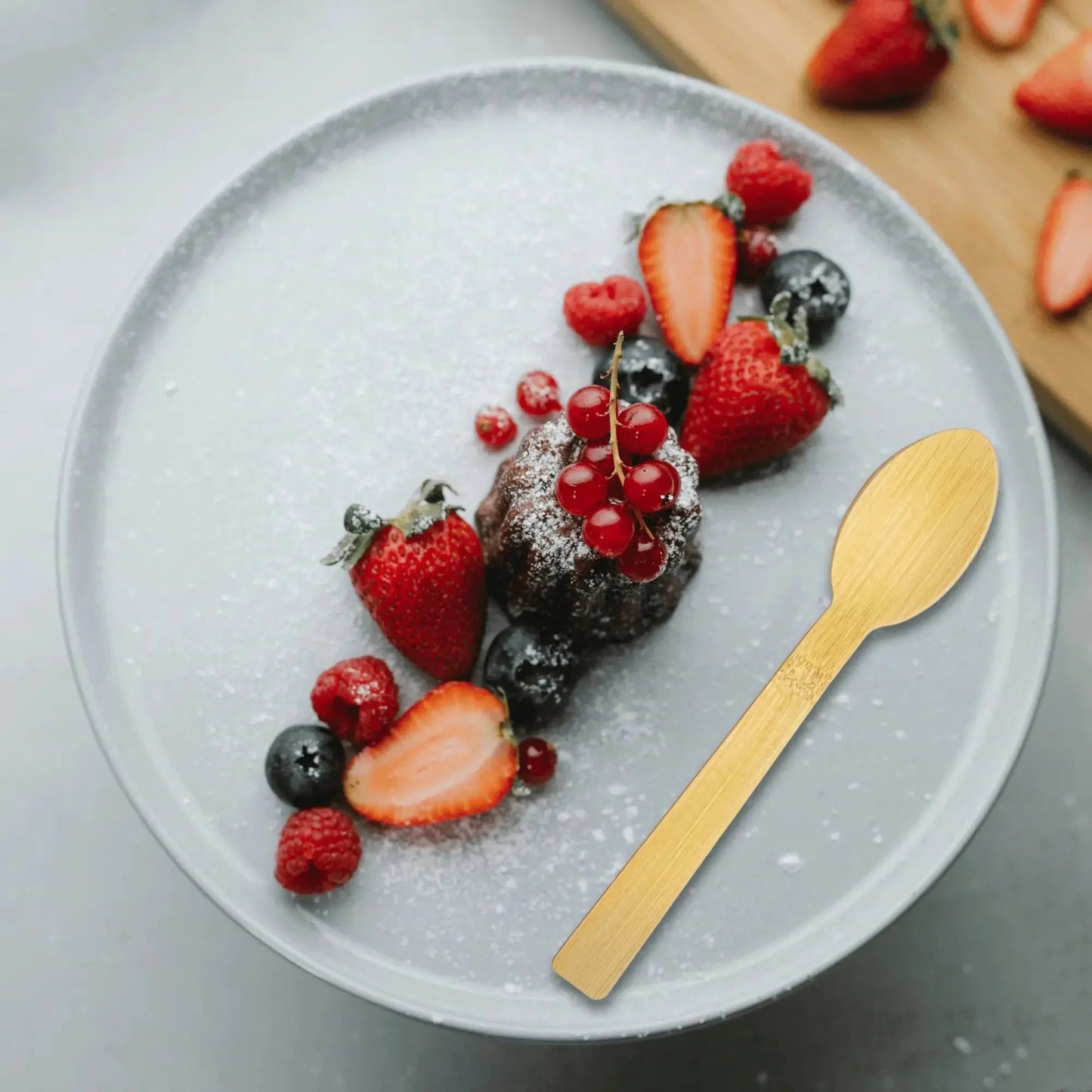 5.5" Bamboo Dessert Spoons