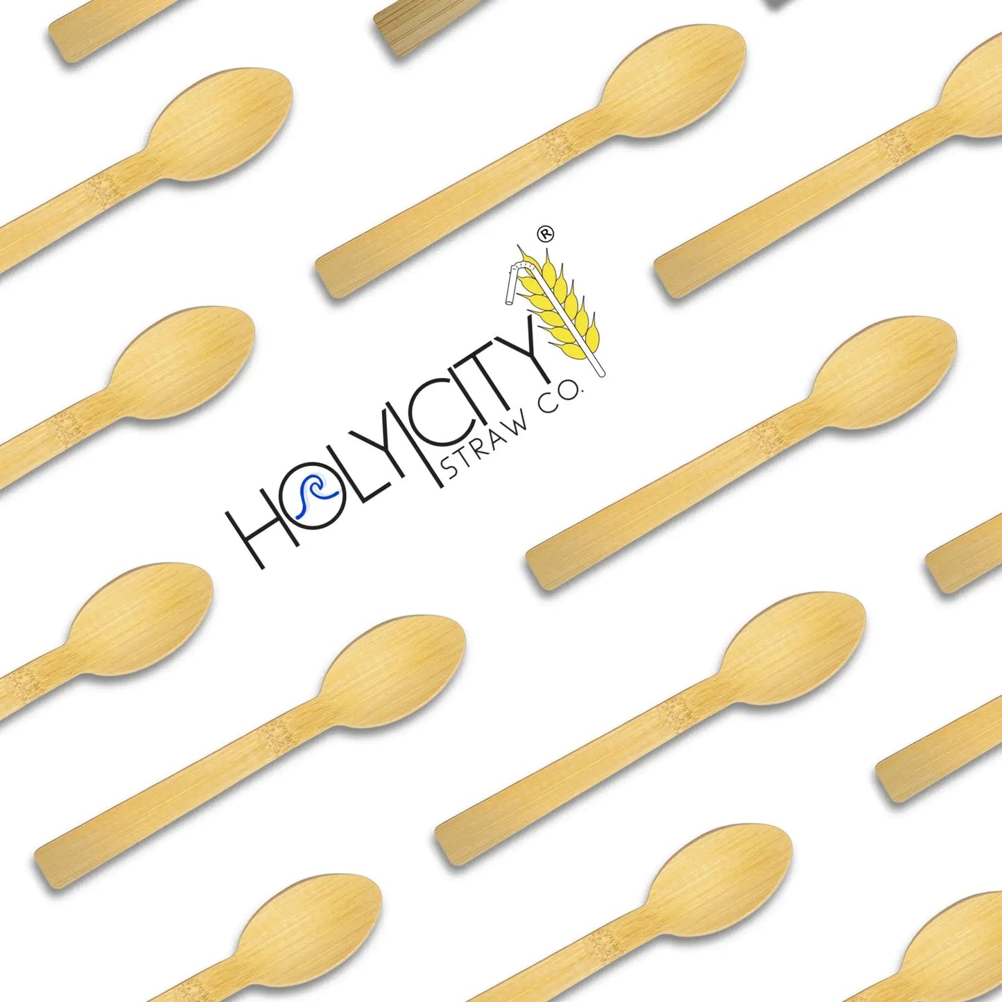 5.5" Bamboo Dessert Spoons