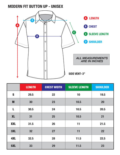 Jeff Granito's 'No Rum No Fun' Modern Fit Button-Up Shirt - Unisex - Ready to Ship! (FREE SHIPPING in U.S.)