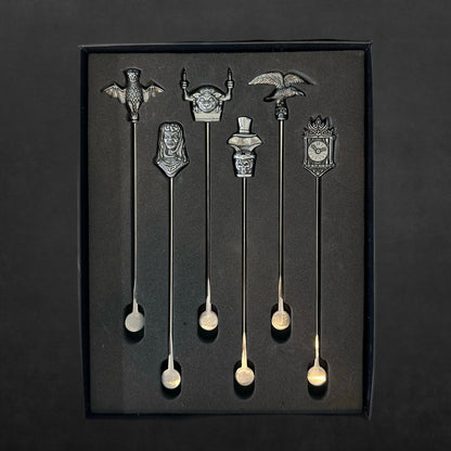 Thor's 'Haunted' Sculpted Metal Swizzle Sticks - Set of Six (6) - Ready to Ship / Rolling Pre-Order