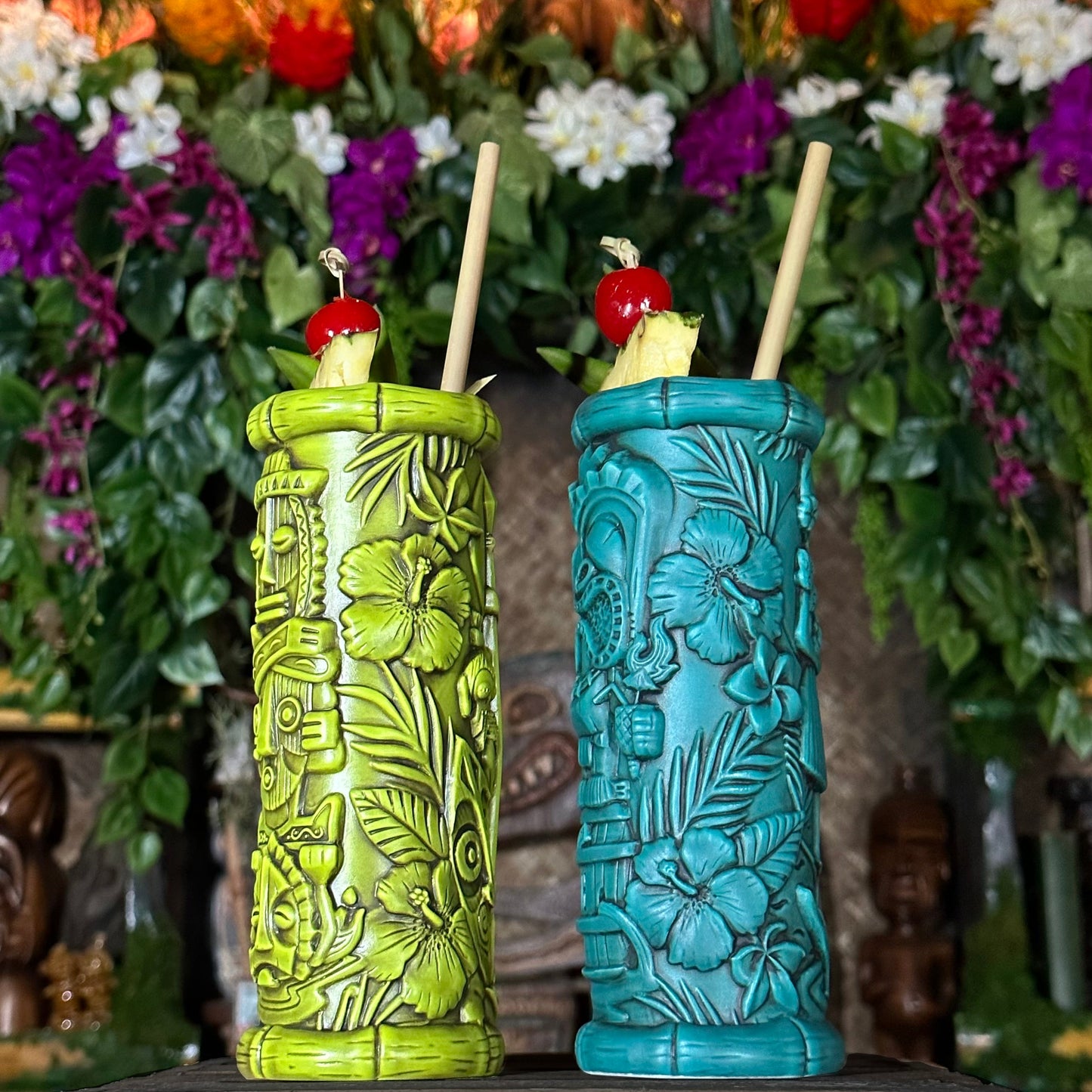 Jeff Granito’s “Tiki Portraits” (2 different mugs!) - Ceramic Tiki Mugs, sculpt by Thor - Ready to Ship (FREE SHIPPING in U.S.)