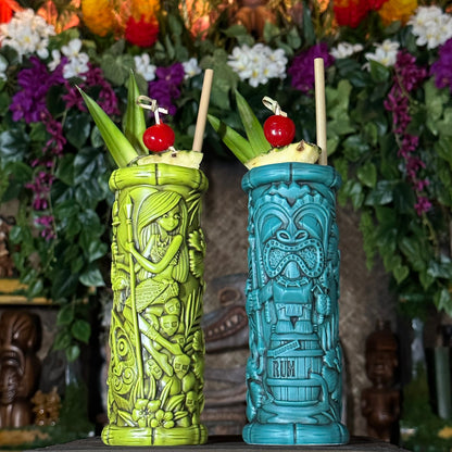 Jeff Granito’s “Tiki Portraits” (2 different mugs!) - Ceramic Tiki Mugs, sculpt by Thor - Ready to Ship (FREE SHIPPING in U.S.)