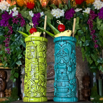 Jeff Granito’s “Tiki Portraits” (2 different mugs!) - Ceramic Tiki Mugs, sculpt by Thor - Ready to Ship (FREE SHIPPING in U.S.)