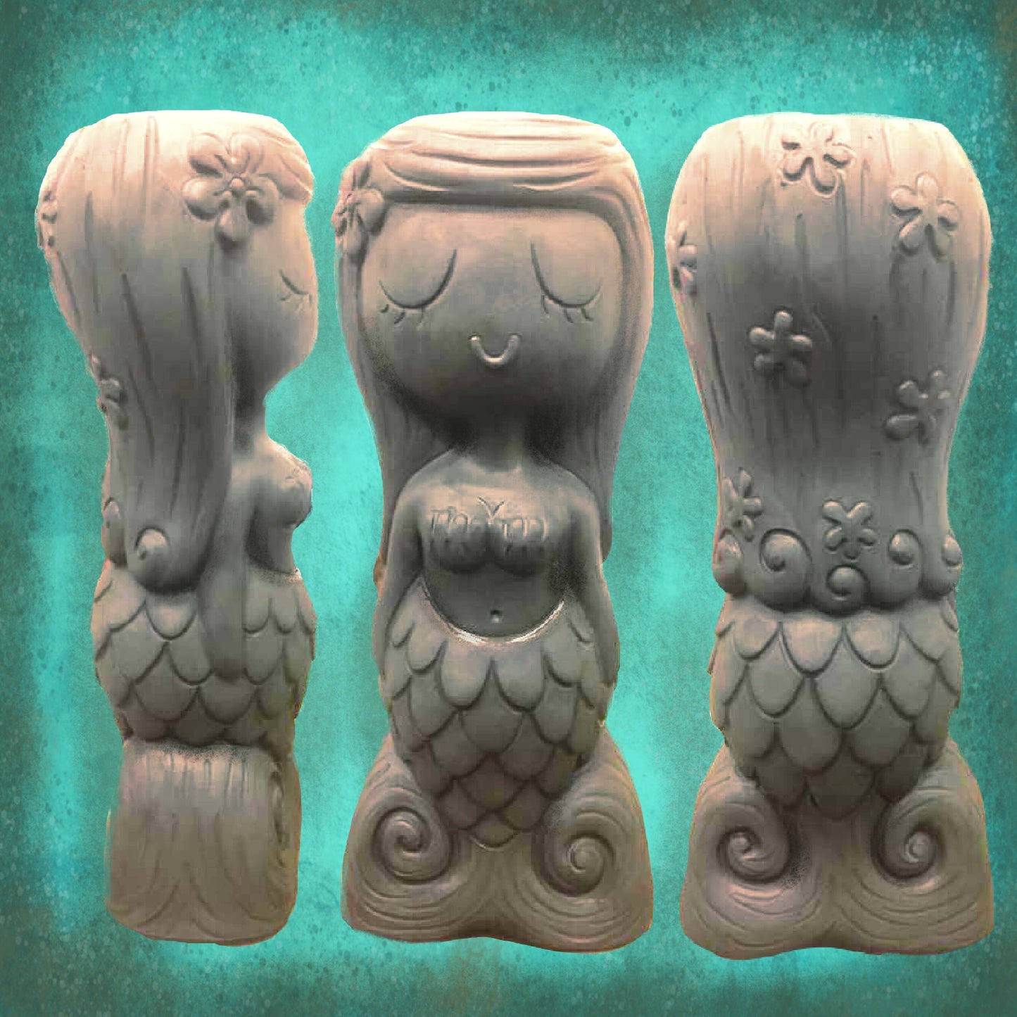 Tiki tOny's Lagoon Mermaid LAVENDER HAIR Tiki Mug - Ready to Ship! (FREE SHIPPING in U.S.)