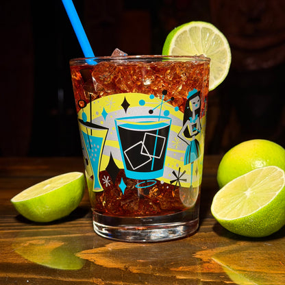 Jeff Granito's 'Cosmic Cocktails' Mai Tai Cocktail Glass (1) - Ready to Ship!