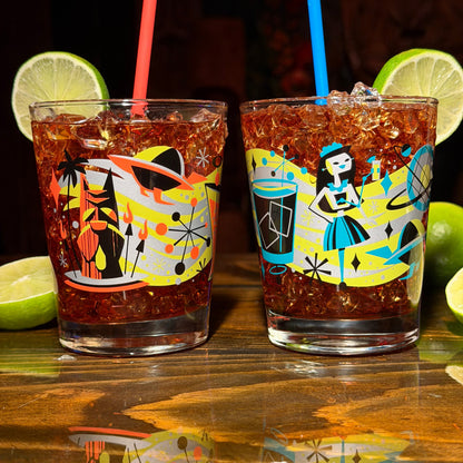 Jeff Granito's 'Cosmic Cocktails' Mai Tai Cocktail Glass (1) - Ready to Ship!