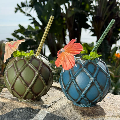 Nautical Fishing Floats, Choice of 4 - Ceramic Tiki Mugs - Ready to Ship! (FREE Shipping in U.S.)