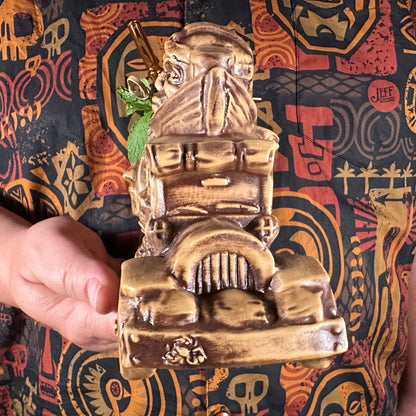 Jungle Cruiser Tiki Mug, designed and sculpted by Thor - Ready to Ship! (FREE SHIPPING in U.S.)