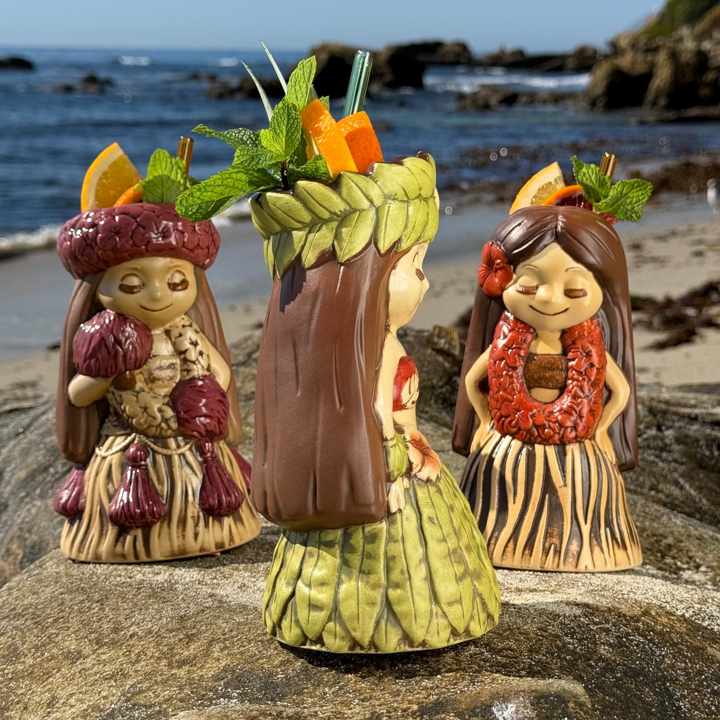 "it's a hula world" Tiki Mug, Hula Girl Ti - #4 of a 4 mug series - Ready to Ship! (FREE Shipping in U.S.)