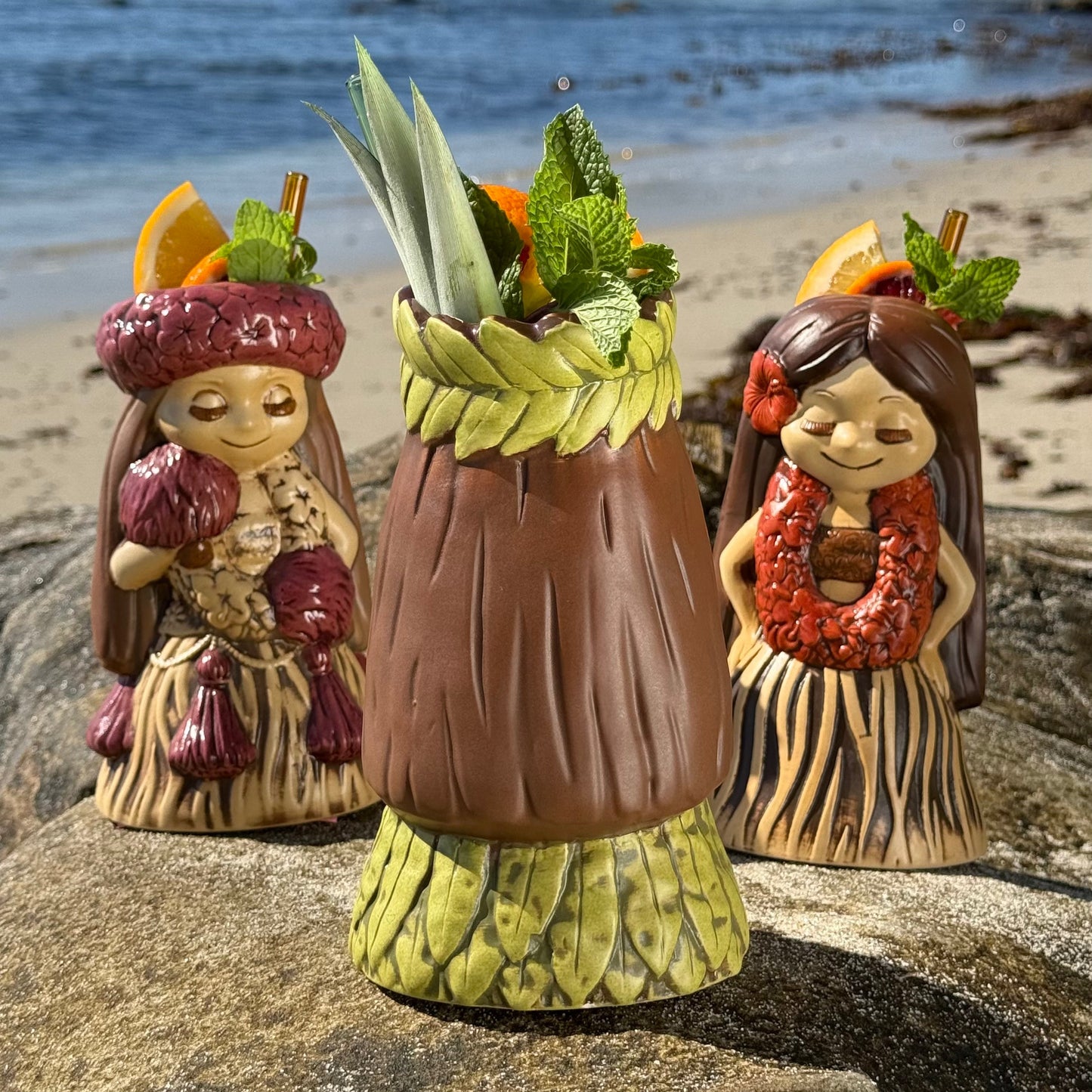 "it's a hula world" Tiki Mug, Hula Girl Ti - #4 of a 4 mug series - Ready to Ship! (FREE Shipping in U.S.)