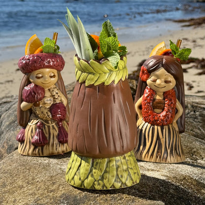 "it's a hula world" Tiki Mug, Hula Girl Ti - #4 of a 4 mug series - Ready to Ship! (FREE Shipping in U.S.)