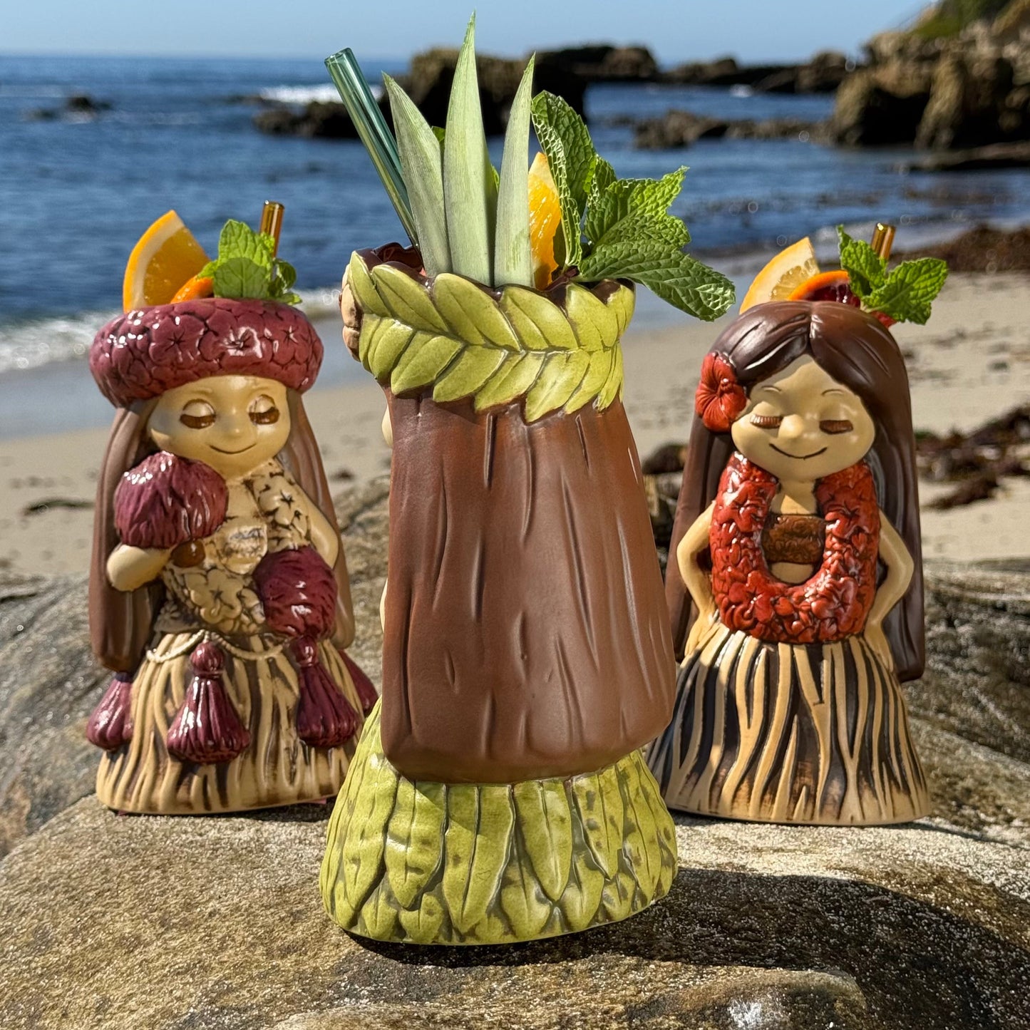 "it's a hula world" Tiki Mug, Hula Girl Ti - #4 of a 4 mug series - Ready to Ship! (FREE Shipping in U.S.)