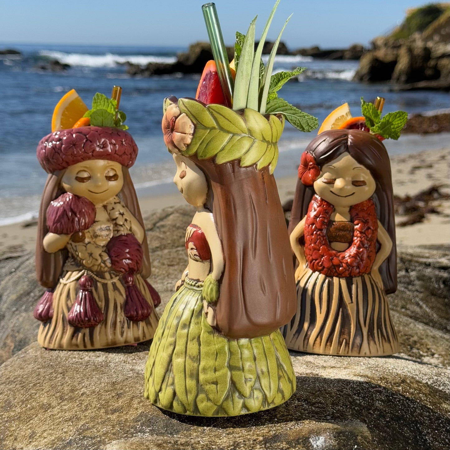 "it's a hula world" Tiki Mug, Hula Girl Ti - #4 of a 4 mug series - Ready to Ship! (FREE Shipping in U.S.)