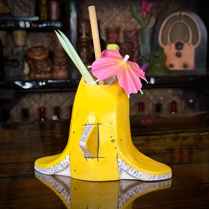 Flipper Sipper - Ceramic Tiki Mug, sculpt by Thor - Ready to Ship (FREE SHIPPING in U.S.)