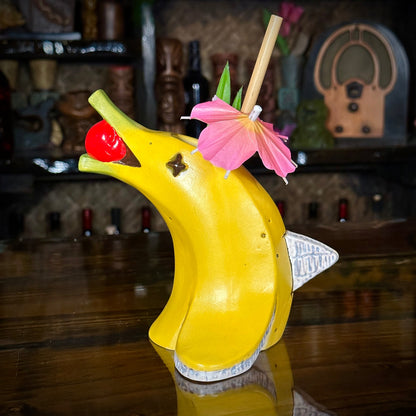 Flipper Sipper - Ceramic Tiki Mug, sculpt by Thor - Ready to Ship (FREE SHIPPING in U.S.)