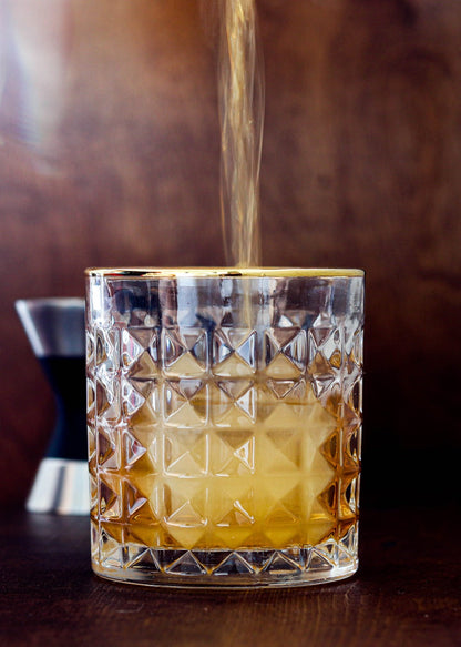Gold Rimmed Whiskey Cocktail Glass