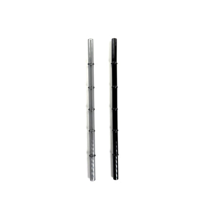 'Obsidian' Glass Bamboo Straw Set of Two (2) - Ready to Ship!