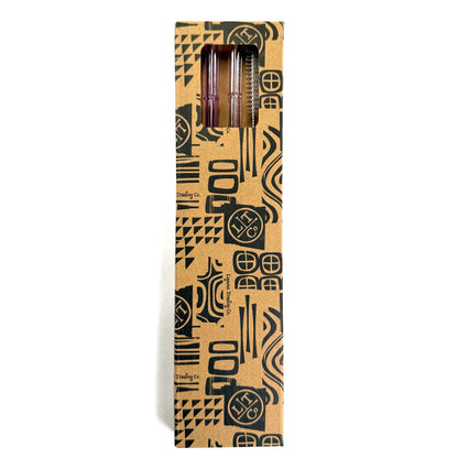 'Orchid' Glass Bamboo Straw Set of Two (2) - Ready to Ship!