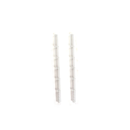 'Clear' Glass Bamboo Straw Set of Two (2) - Ready to Ship!